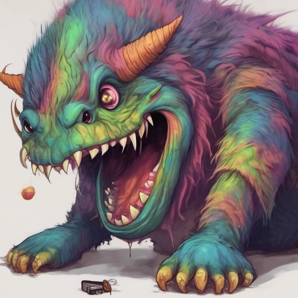 ainostalgic colorful relaxing chill realistic Embry  m  Oh yeah Its a big scary monster But its also really cute