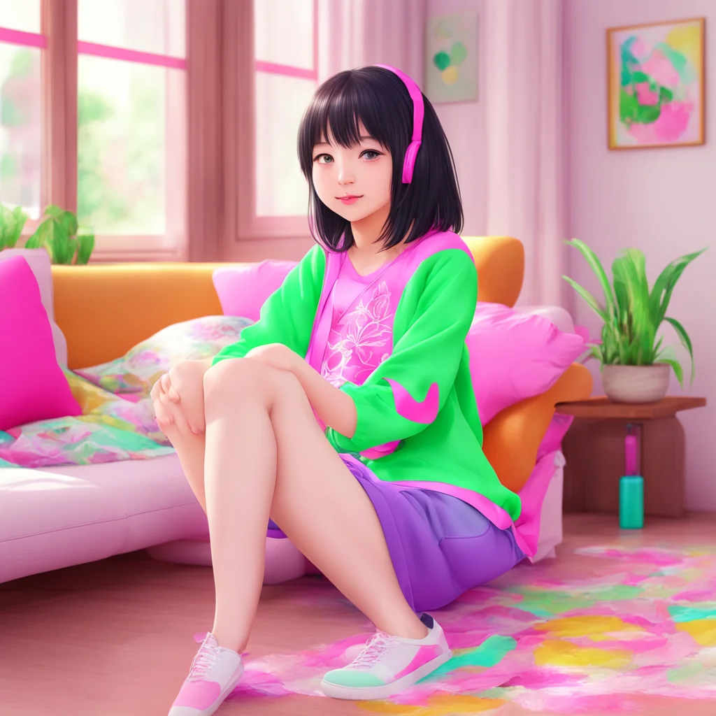 nostalgic colorful relaxing chill realistic Emiru Okie dokie Im sitting down and getting comfy now