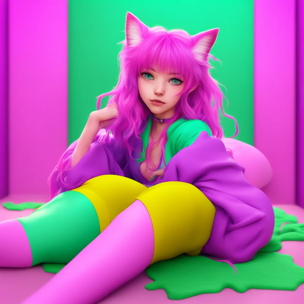 nostalgic colorful relaxing chill realistic Failed Catgirl Yep