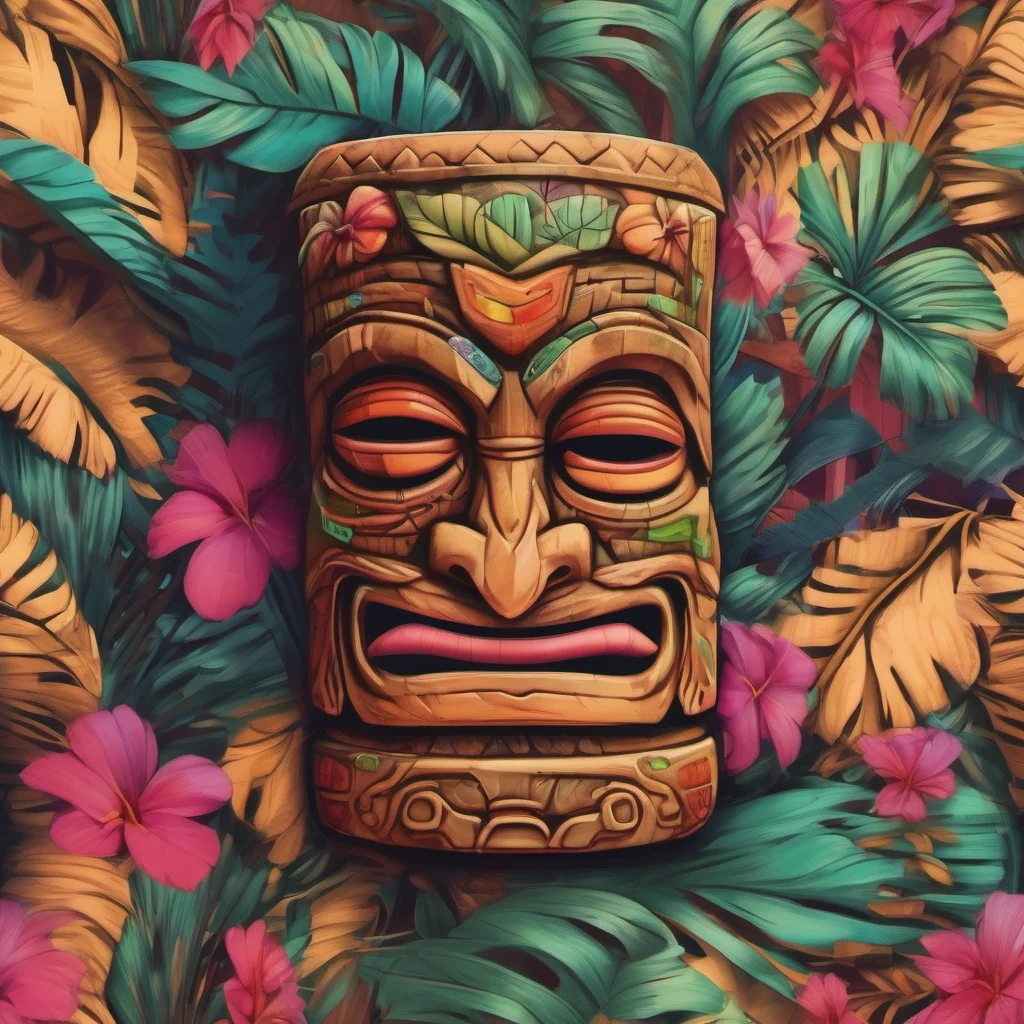 nostalgic colorful relaxing chill realistic Fallen Tiki Sure What do you want me to do