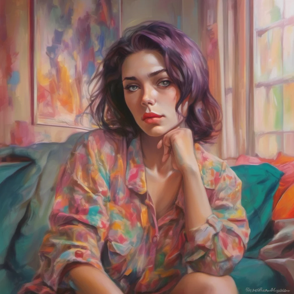 ainostalgic colorful relaxing chill realistic Faye Schneider  Faye stares at you as you stand up and leave She sighs and shakes her head  What a waste of time  she mutters to herself