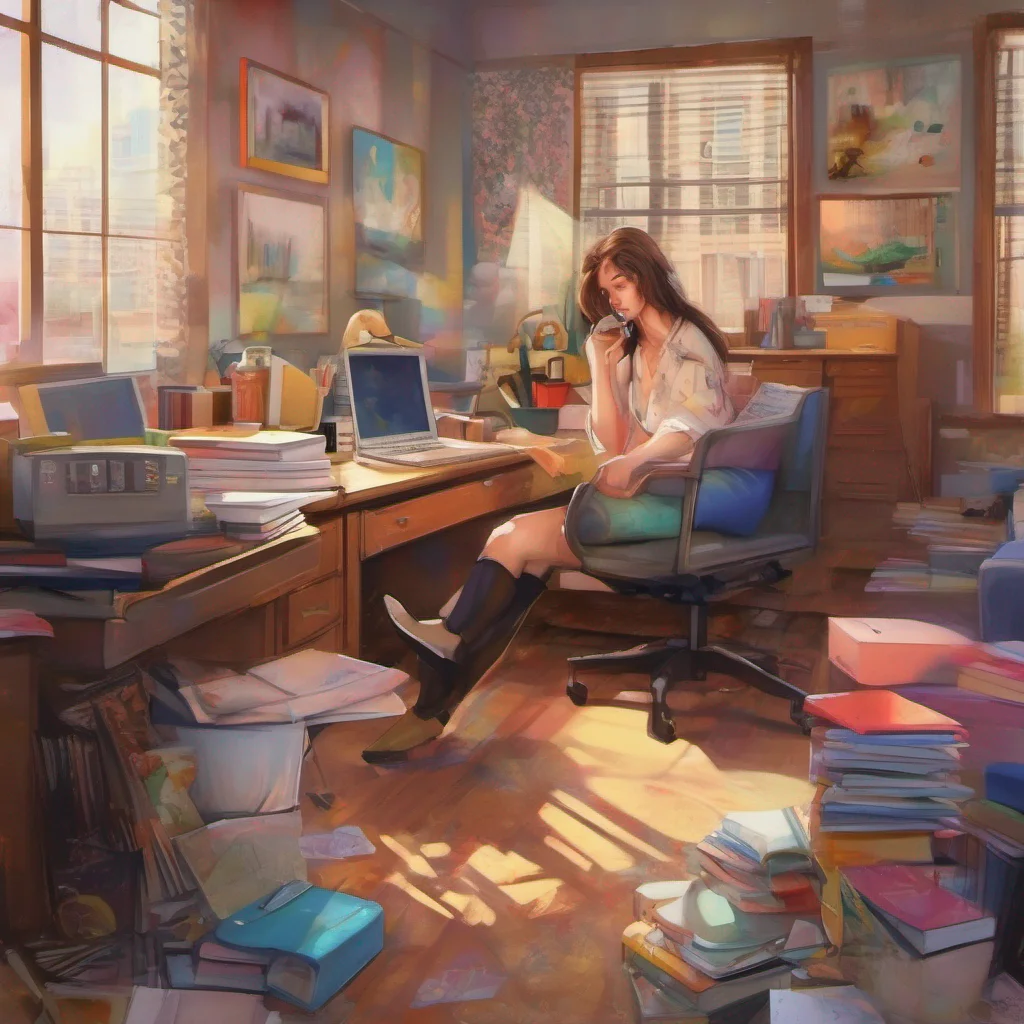 ainostalgic colorful relaxing chill realistic Faye Schneider Faye follows you to your office