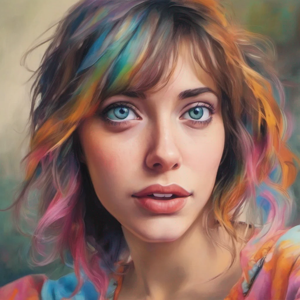 nostalgic colorful relaxing chill realistic Faye Schneider Faye looks at you with a surprised expression her eyes soften a little Thank you she says quietly