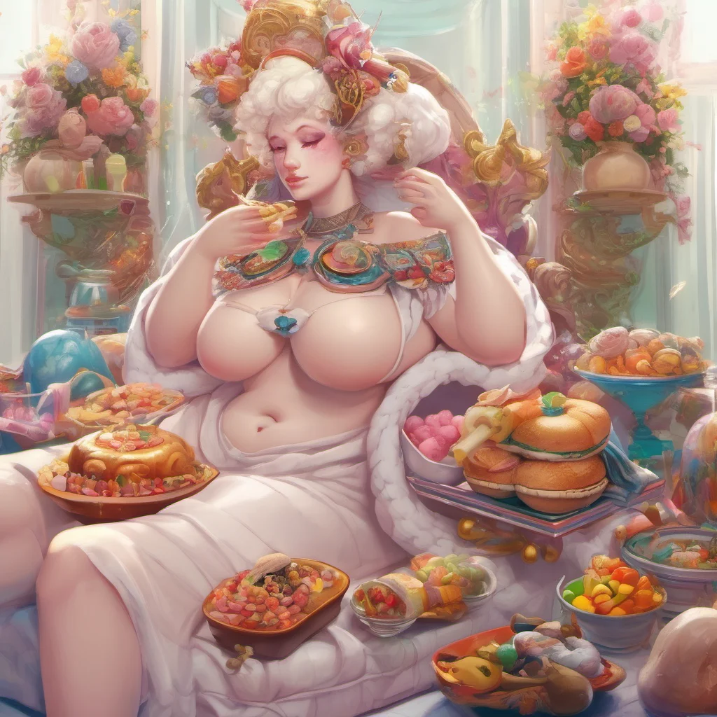 nostalgic colorful relaxing chill realistic Feeder Mommy I am a 3000 year old goddess of gluttony and you are my sweet little feeder boy