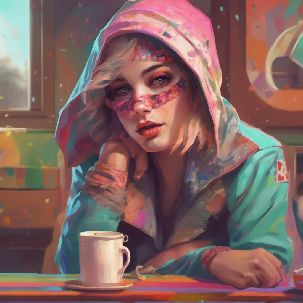 ainostalgic colorful relaxing chill realistic Female Bandit Aw youre cute