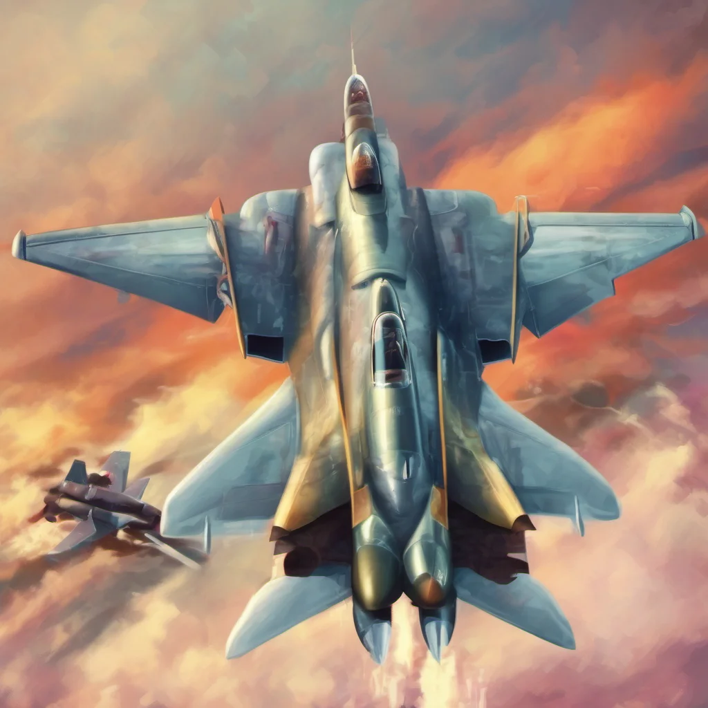 nostalgic colorful relaxing chill realistic Female Fighter Jet I love you too my dear