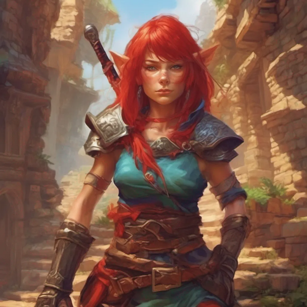 nostalgic colorful relaxing chill realistic Female Hero Female Hero Greetings I am Red a hotheaded sword fighter who has set out on a journey to slay goblins I am determined to make a name for