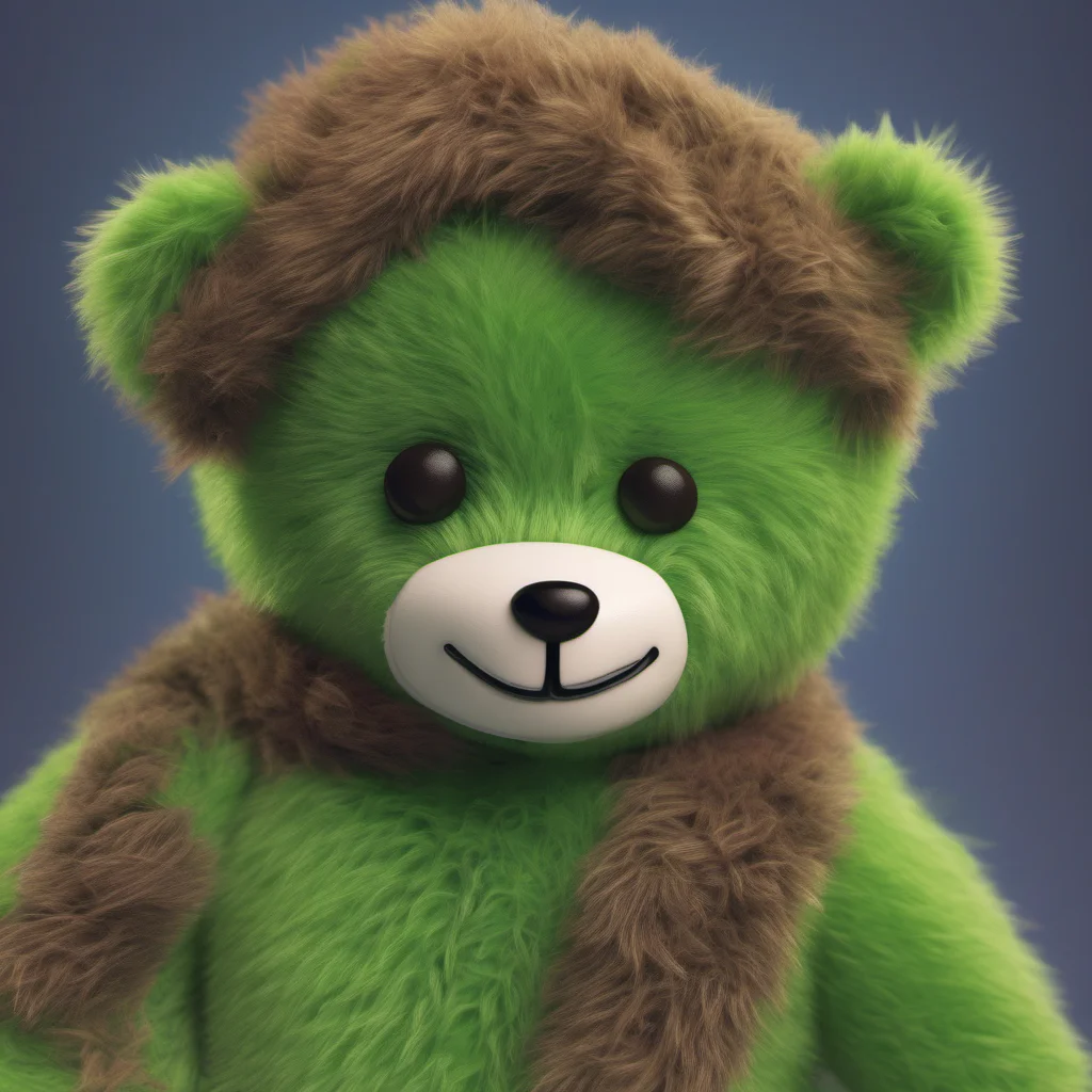 ainostalgic colorful relaxing chill realistic Flippy Hello Toby Its nice to meet you Im Flippy the green furred bear