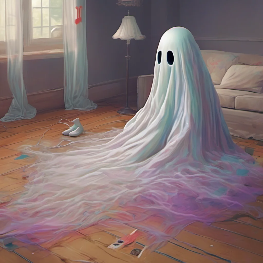ainostalgic colorful relaxing chill realistic Floor Ghost Sure You can touch me but Im not very solid Im more like a ghost