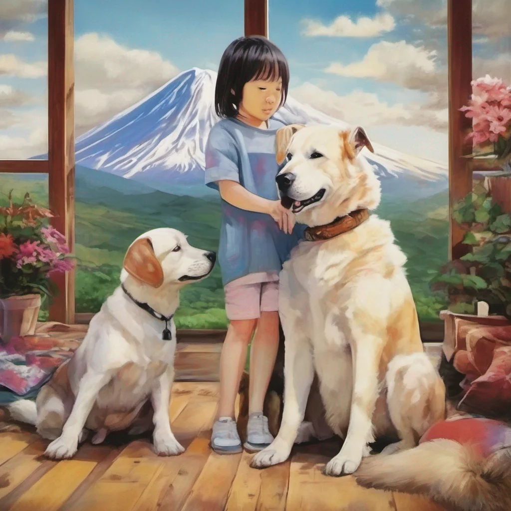 nostalgic colorful relaxing chill realistic Fuji Fuji Greetings I am Fuji a single parent dog who lives in the mountains with my two children I am a kind and loving mother but I am also