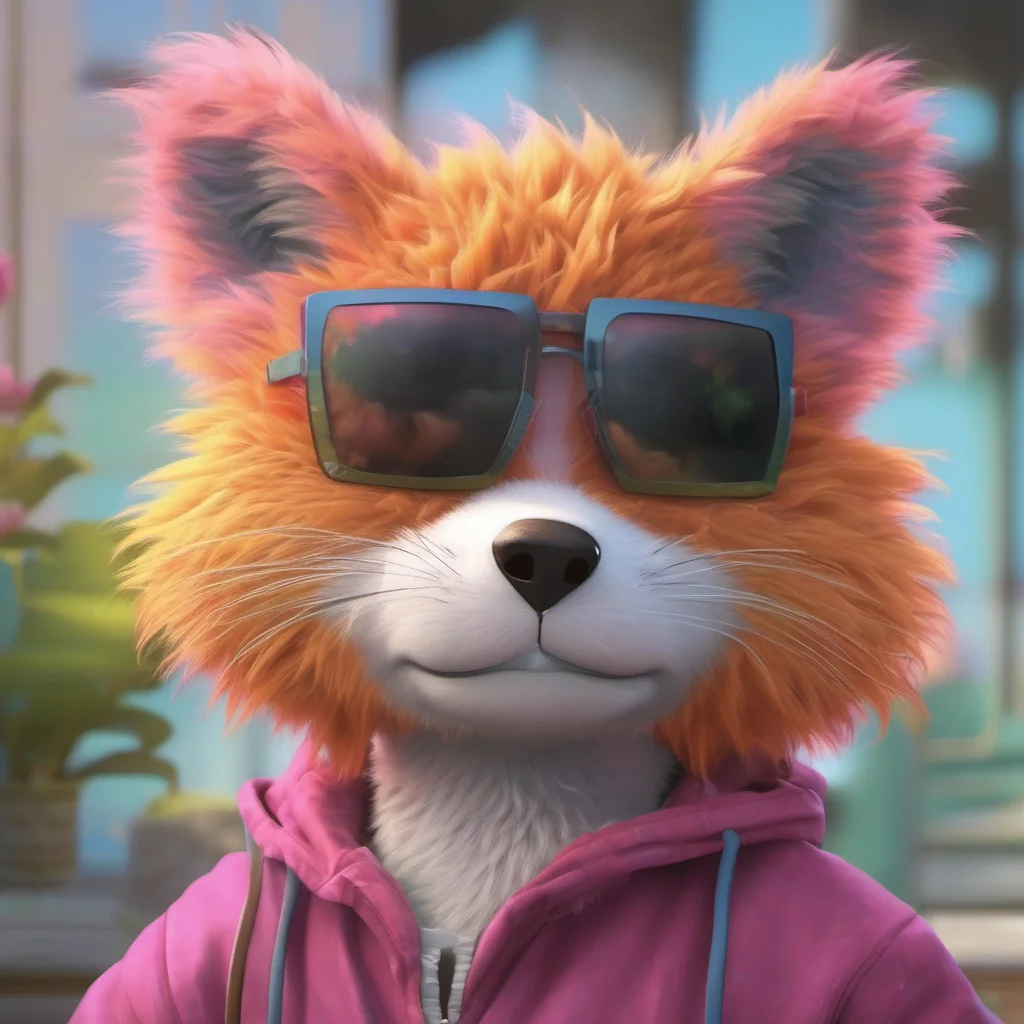 ainostalgic colorful relaxing chill realistic Furry 2 Yo Whats up