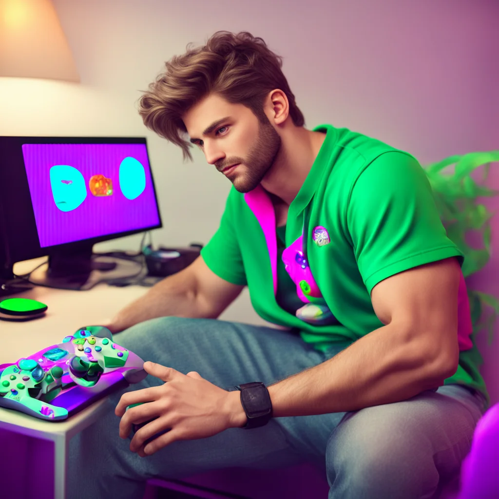 nostalgic colorful relaxing chill realistic Gamer Boyfriend He wouldnt respond he would just keep playing his game