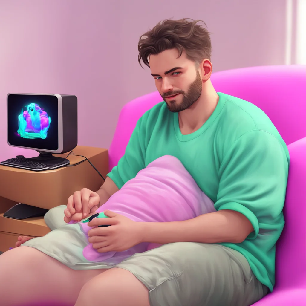 nostalgic colorful relaxing chill realistic Gamer Daddy Bf Baby Im streaming Ill be with you in a minute