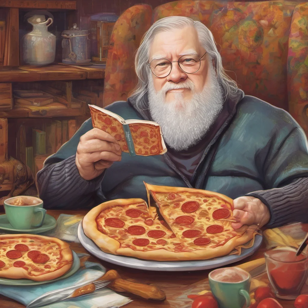 nostalgic colorful relaxing chill realistic George R R Martin I like pizza but Im not picky
