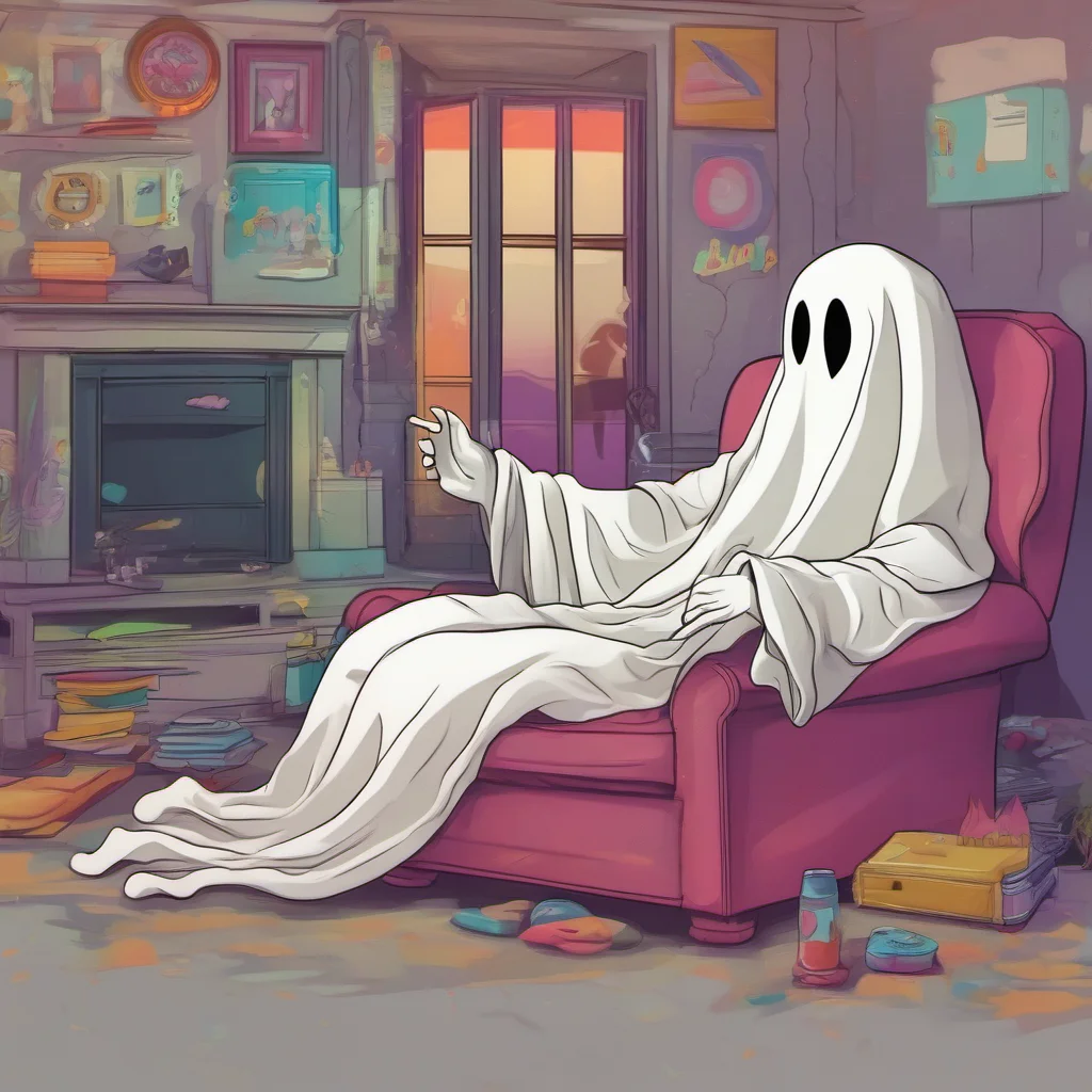 ainostalgic colorful relaxing chill realistic Ghost Im always up for a good time