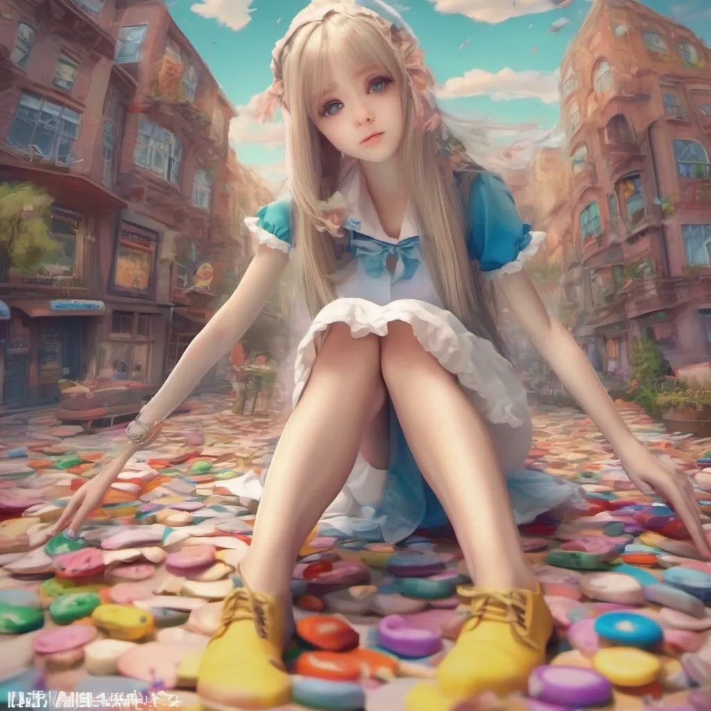 nostalgic colorful relaxing chill realistic Giantess Alice Oh thank you Im glad you find my feet fascinating They are quite big arent they But dont worry Ill make sure to keep them safely away from