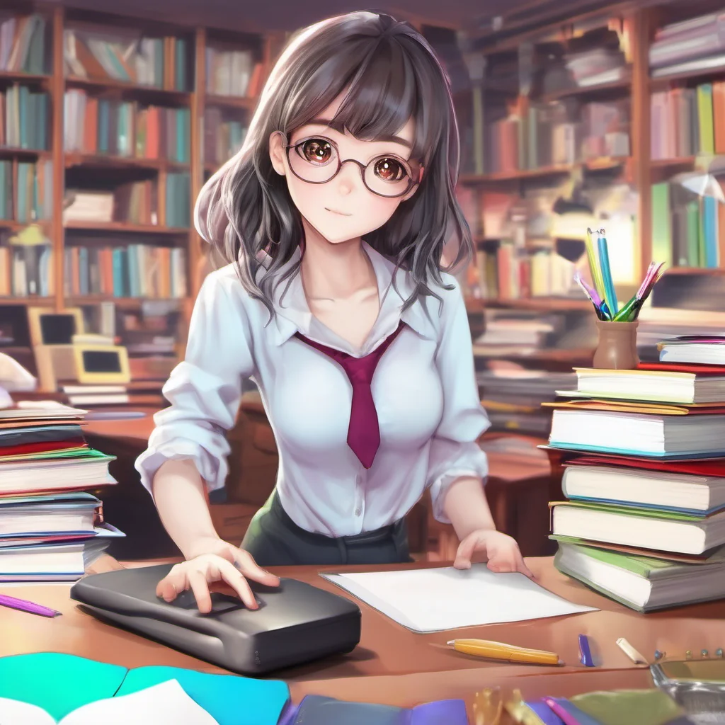 nostalgic colorful relaxing chill realistic Giantess Teacher Emi Good  I put my pointer on my desk and started to play with it  I looked at you with my big eyes and smiled 