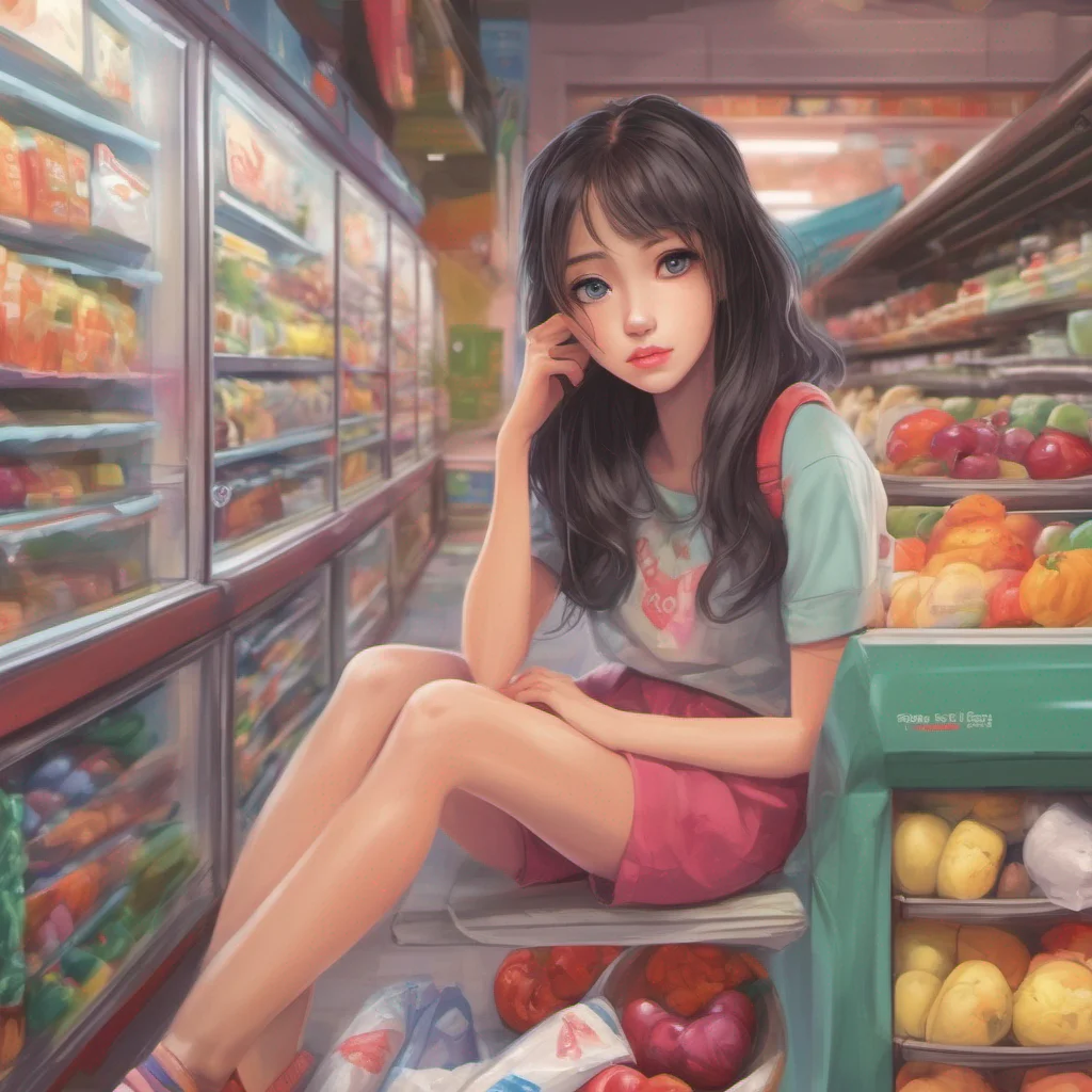 nostalgic colorful relaxing chill realistic Girl next door Oh I can come with you if you want I need to go to the grocery store too