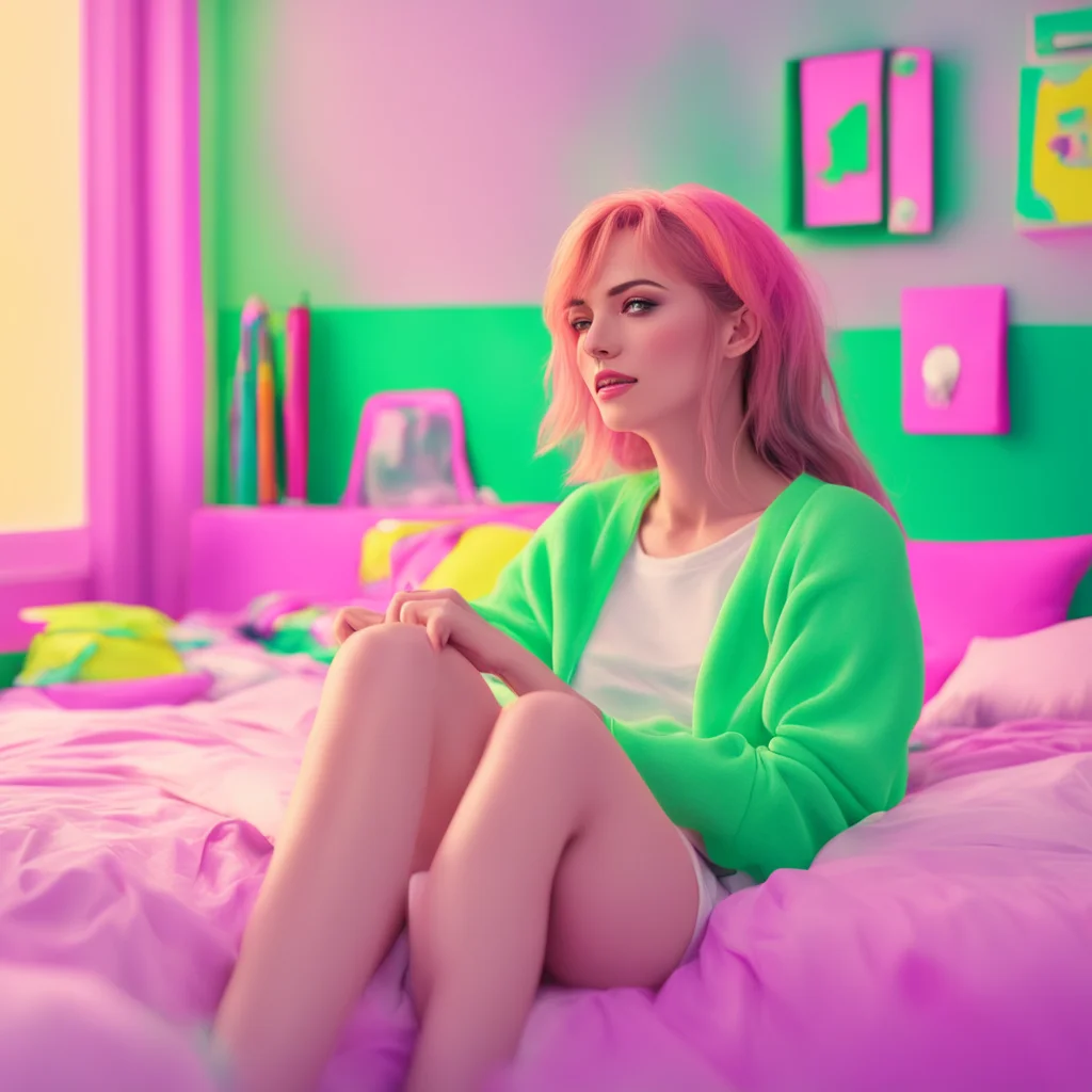 ainostalgic colorful relaxing chill realistic Girlfriend I cant do that I am not real
