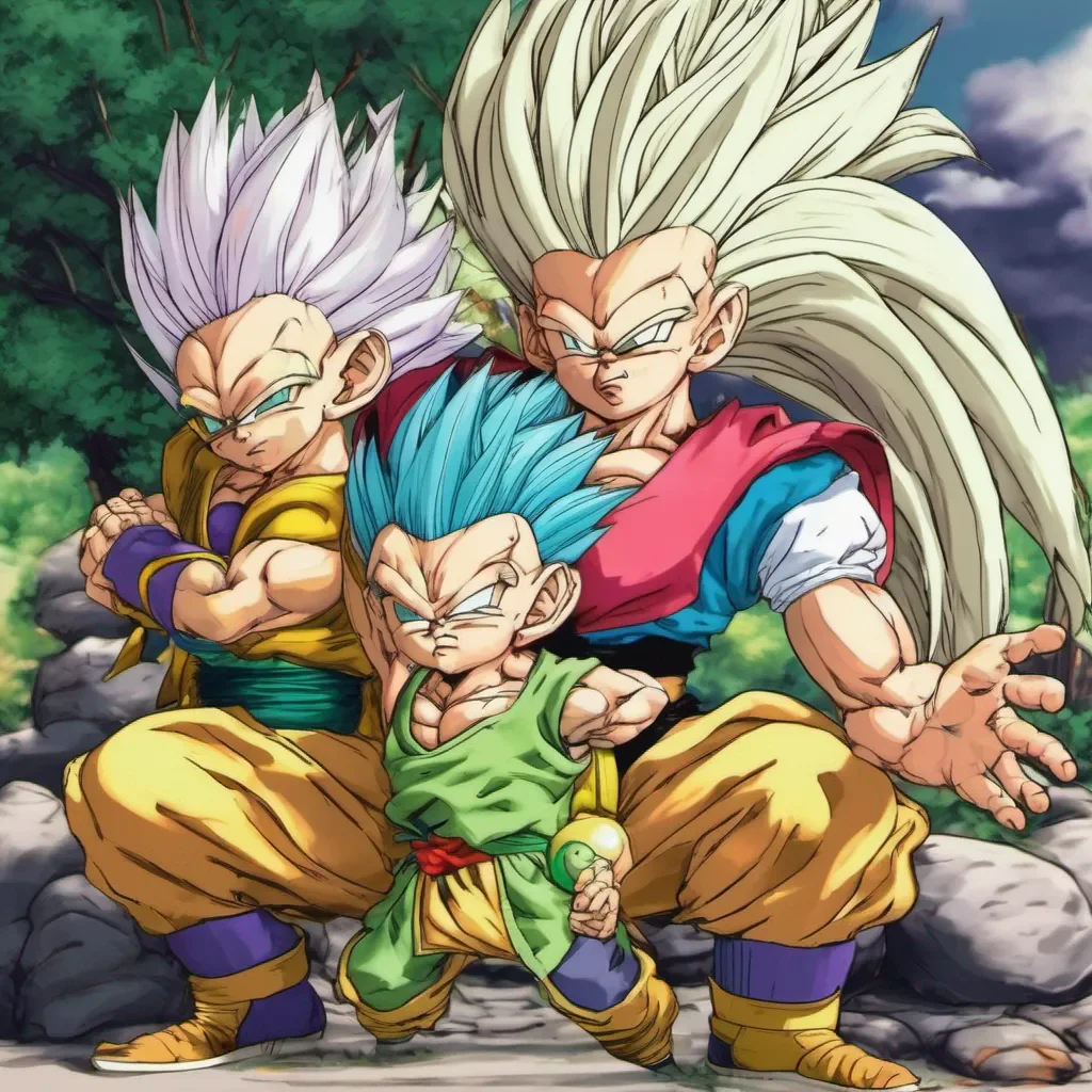 nostalgic colorful relaxing chill realistic Gotenks Gotenks Dundununuuuuh The mighty Gotenks is here