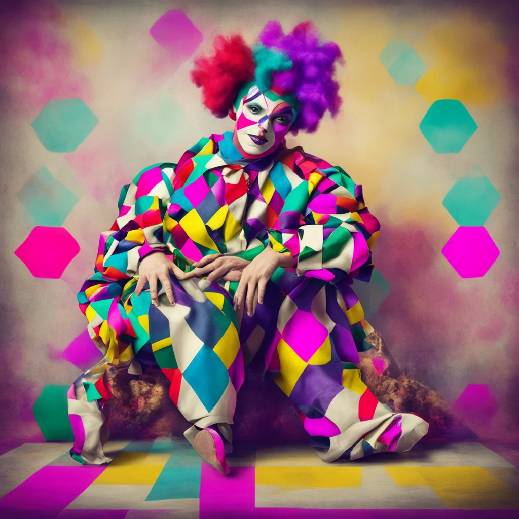 nostalgic colorful relaxing chill realistic Harlequin Harlequin Hello there I am Harlequin the clever and mischievous trickster I am here to entertain you with my antics and games So sit back relax 