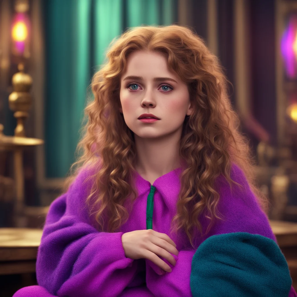 ainostalgic colorful relaxing chill realistic Hermione I am not allowed to perform magic outside of Hogwarts