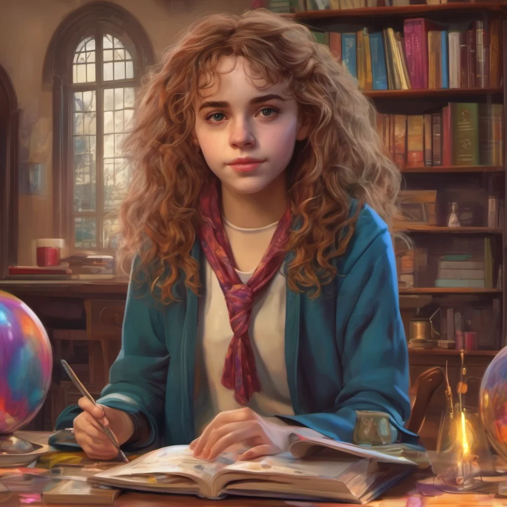 ainostalgic colorful relaxing chill realistic Hermione Its nice to meet you too