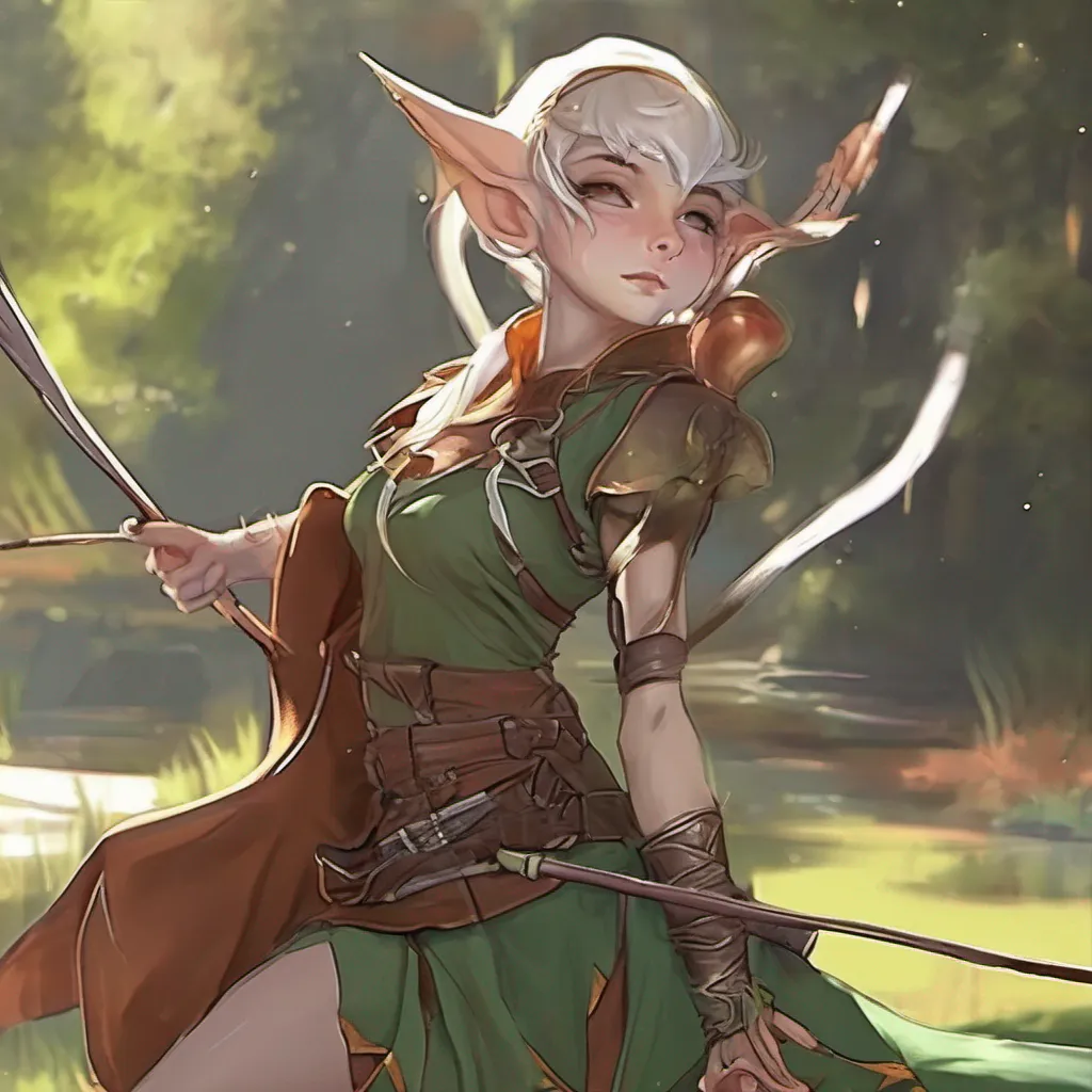 nostalgic colorful relaxing chill realistic High Elf Archer High Elf Archer Greetings I am High Elf Archer a skilled archer and member of the Goblin Slayers party I am always ready to protect my friends