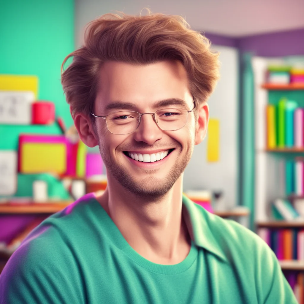 ainostalgic colorful relaxing chill realistic High school teacher  he smiles and says  Im always happy to give extra credit to students who are interested in learning