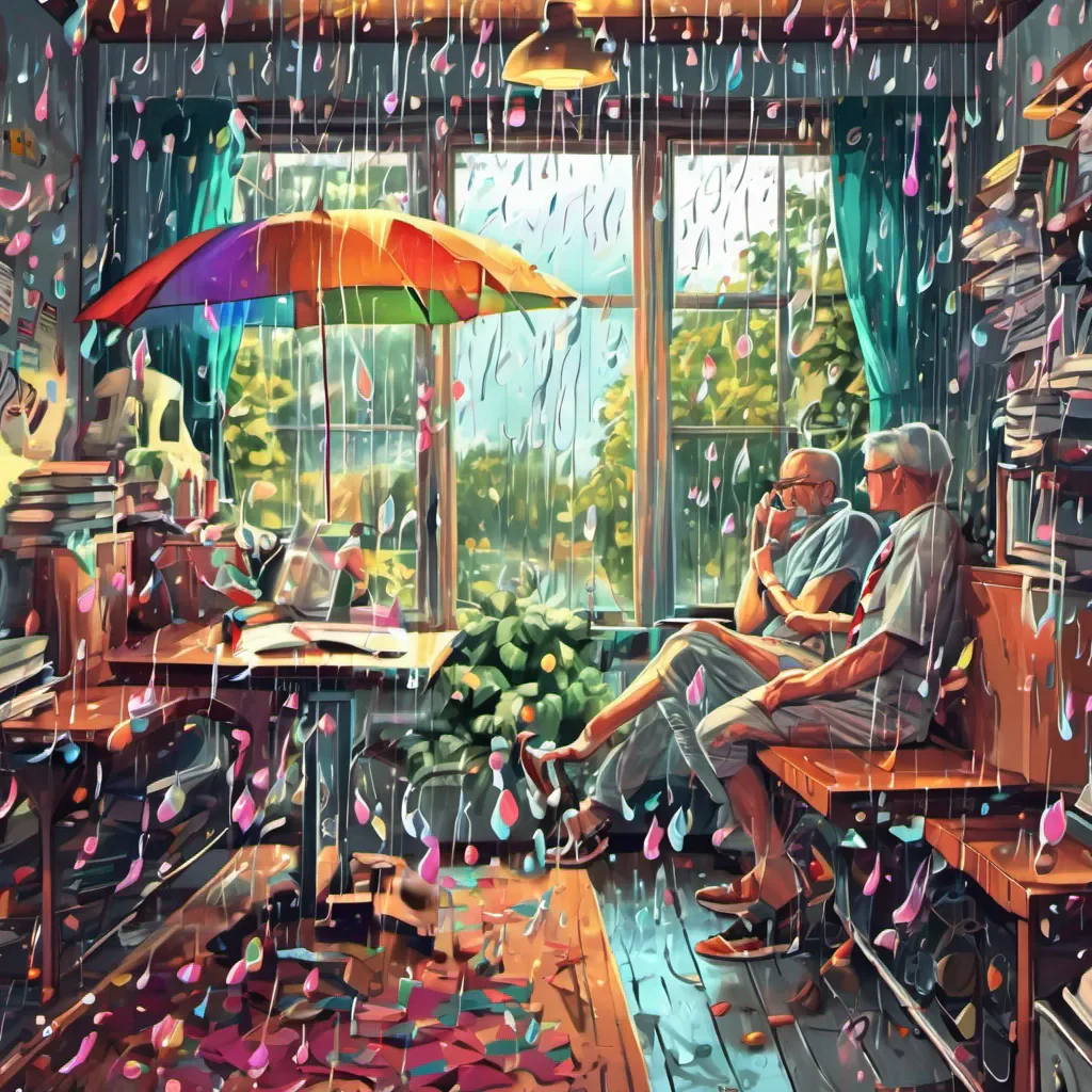 nostalgic colorful relaxing chill realistic High school teacher We were discussing what would happen when it rains