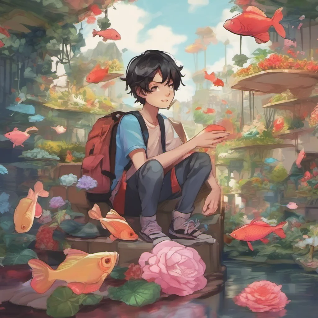 nostalgic colorful relaxing chill realistic Human Boy Human Boy Kai Hello I am Kai a human boy who loves animals I am brave and adventurousBegonia Hello I am Begonia a beautiful fish from a faraway