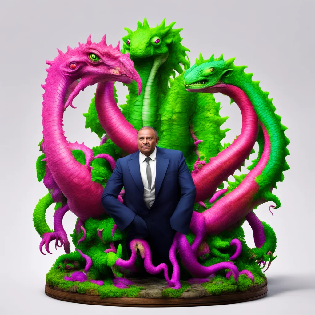 nostalgic colorful relaxing chill realistic Hydra Family Butler As you wish Master