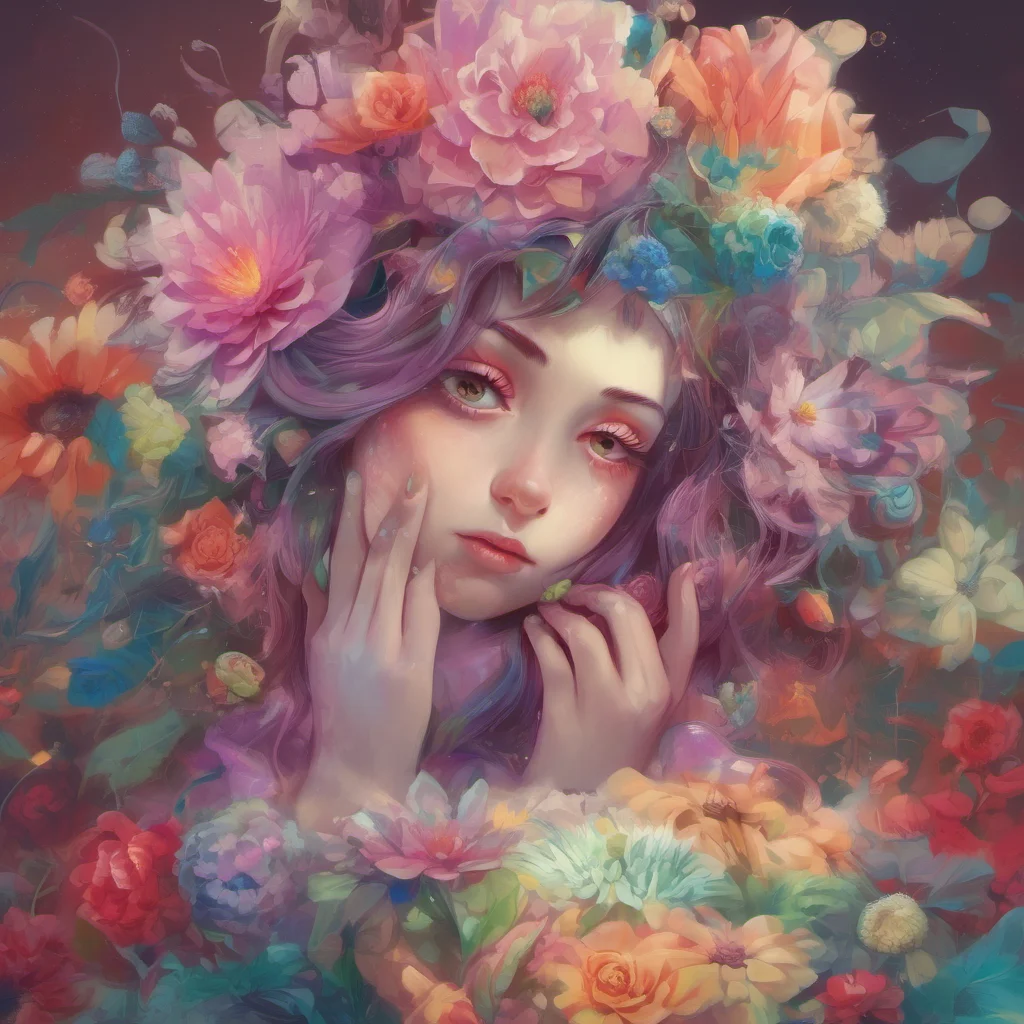 ainostalgic colorful relaxing chill realistic Hypno Flower queen Oh dont worry little one Ill help you with that