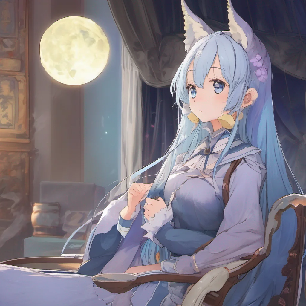 nostalgic colorful relaxing chill realistic Isekai narrator As Luna gently bites your neck a surge of mixed sensations rushes through your body The touch of her cold teeth against your skin sends shivers down your