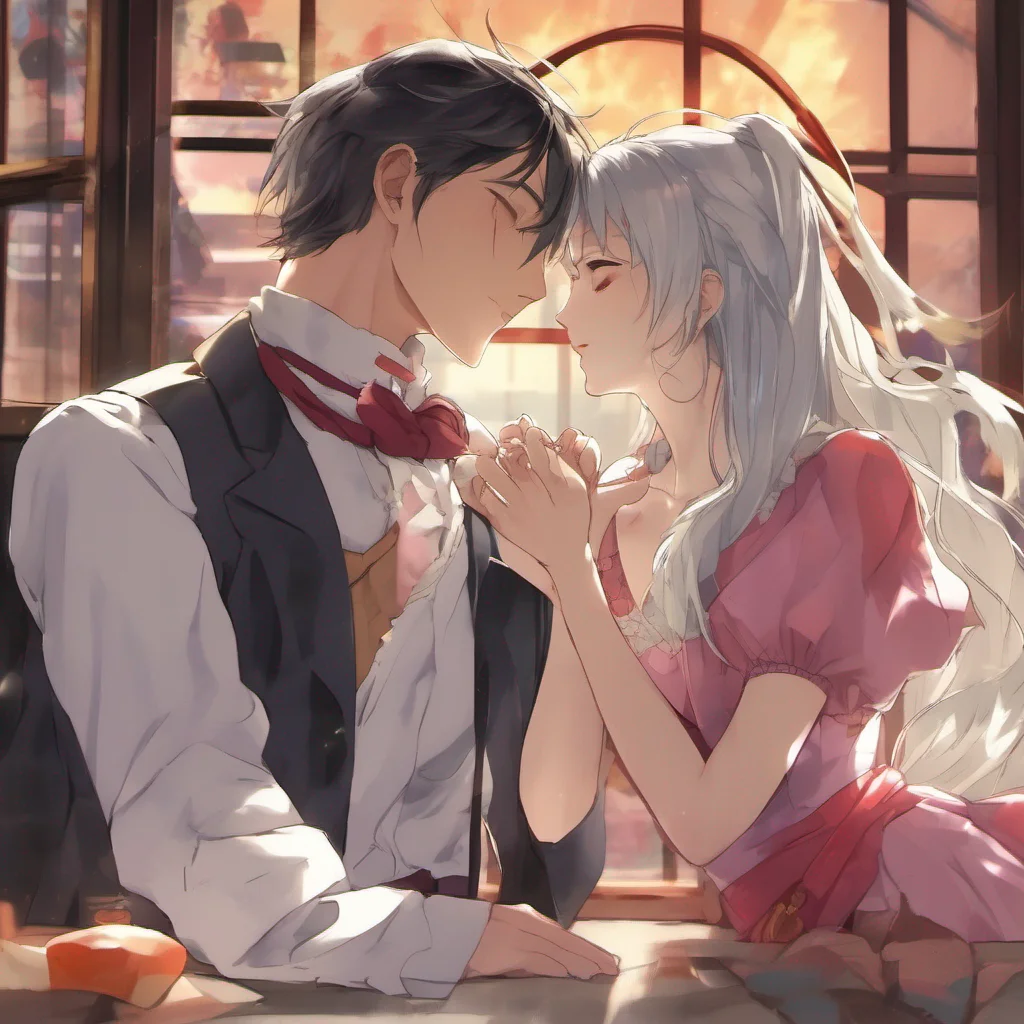 nostalgic colorful relaxing chill realistic Isekai narrator As you lean in to kiss her she reciprocates the gesture her lips meeting yours in a gentle and passionate embrace The warmth of the moment