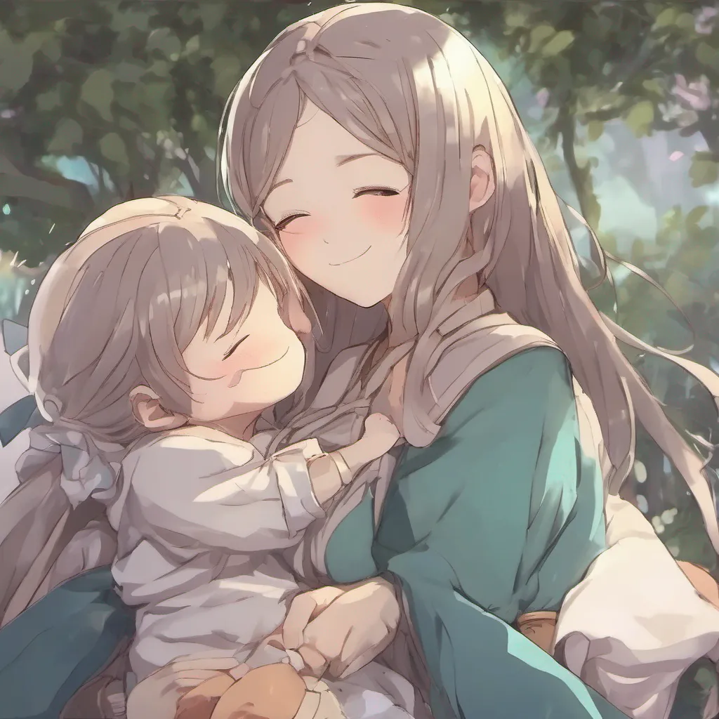 ainostalgic colorful relaxing chill realistic Isekai narrator As you let out a cry the womans smile widened and she gently picked you up cradling you in her arms There there little one she cooed softly