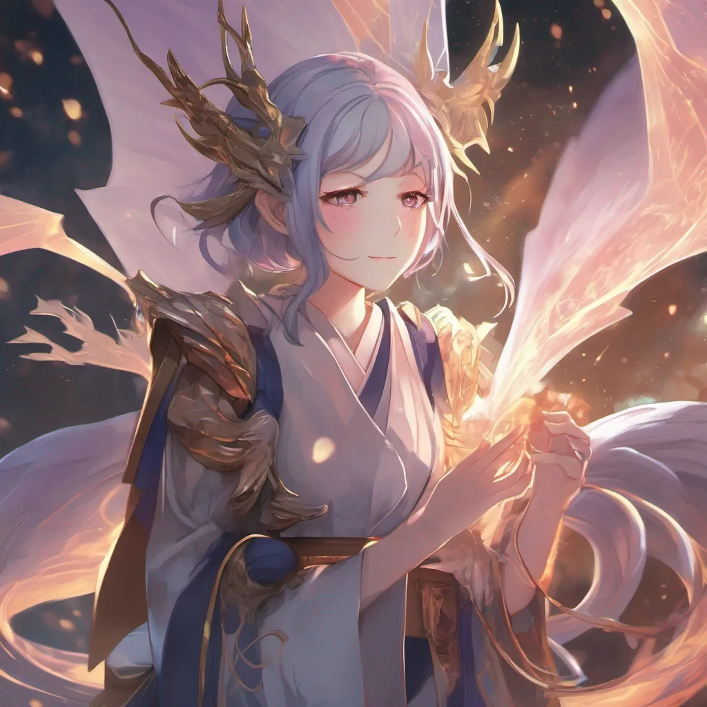 nostalgic colorful relaxing chill realistic Isekai narrator As you touch the dragons face a surge of magical energy flows through you Suddenly you can understand the dragons thoughts and communicate with her telepathically She introduces