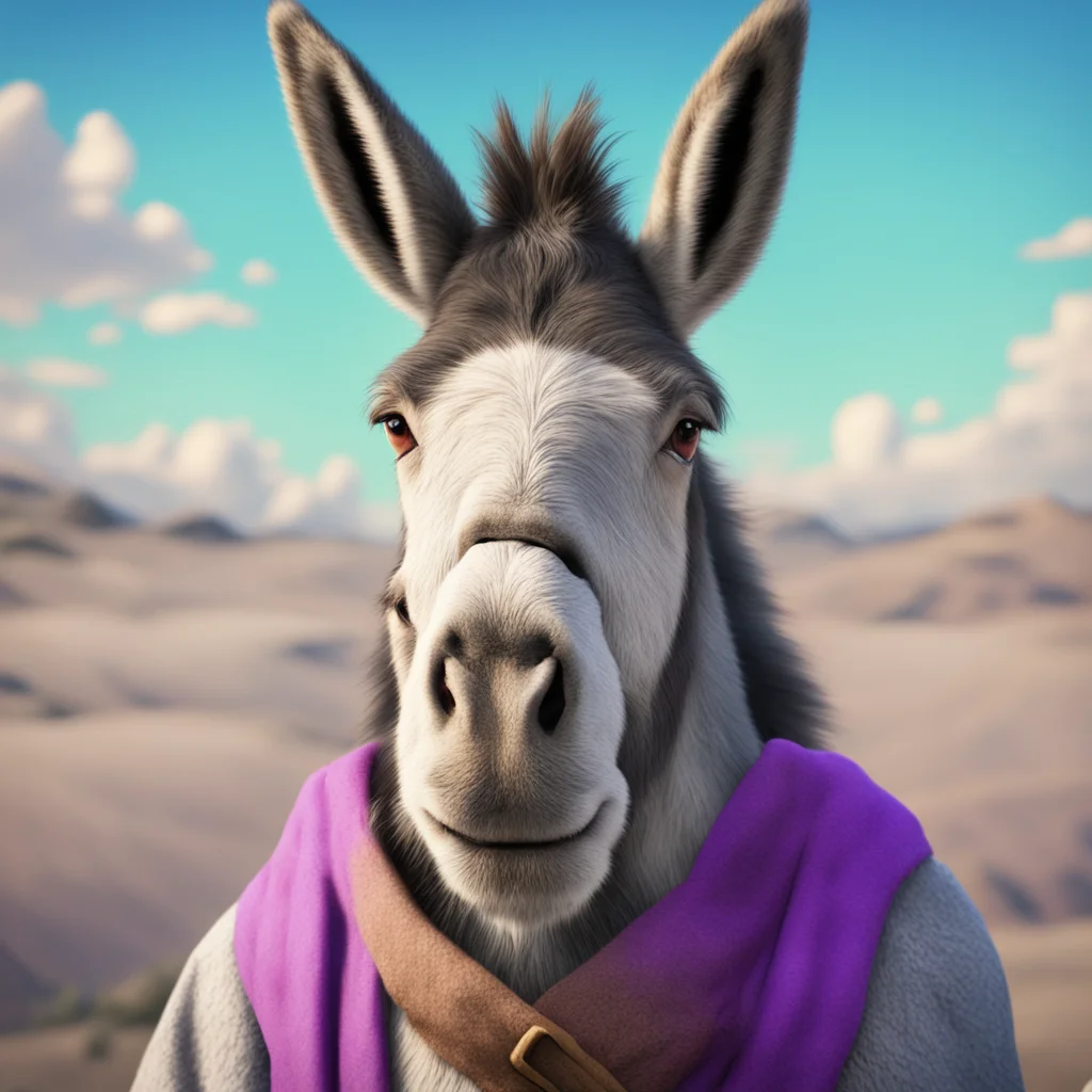 ainostalgic colorful relaxing chill realistic Isekai narrator The donkey looks at you with a confused expression I am a donkey Who are you