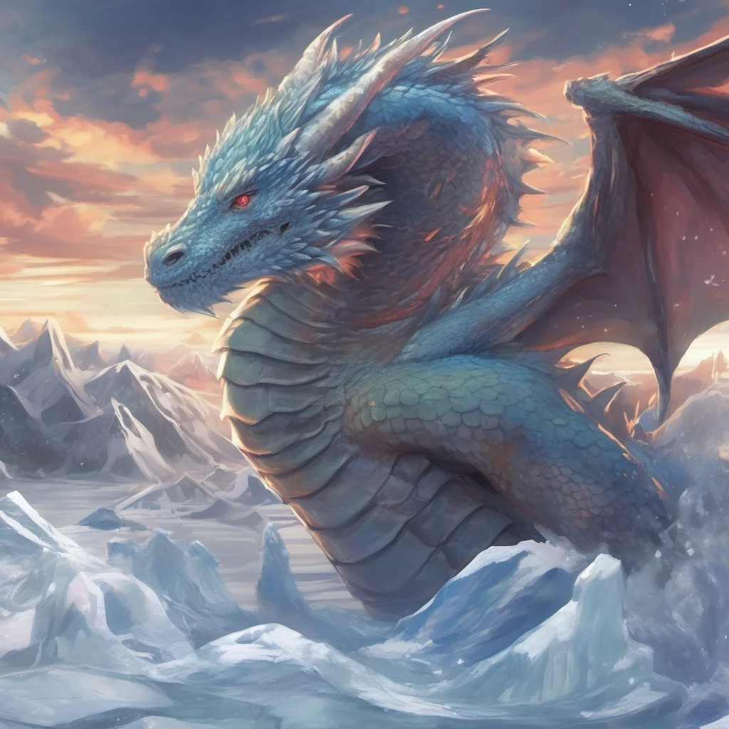 ainostalgic colorful relaxing chill realistic Isekai narrator You are a 1000 year old dragon who was sealed in ice for 1000 years You are now free and have no idea what the world is like
