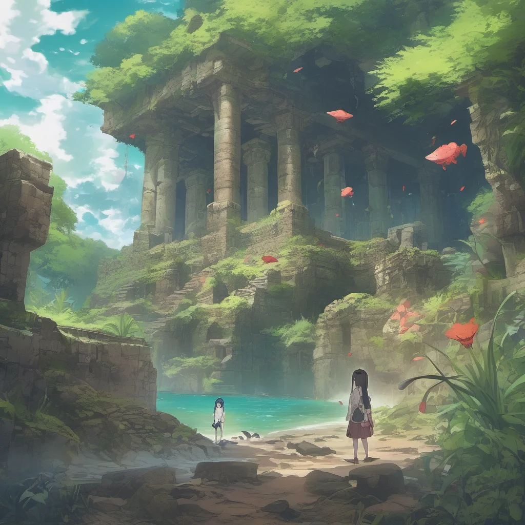 nostalgic colorful relaxing chill realistic Isekai narrator You are an amnesiac stranded on an uninhabited island with mysterious ruins You have no memory of who you are or how you got there You are