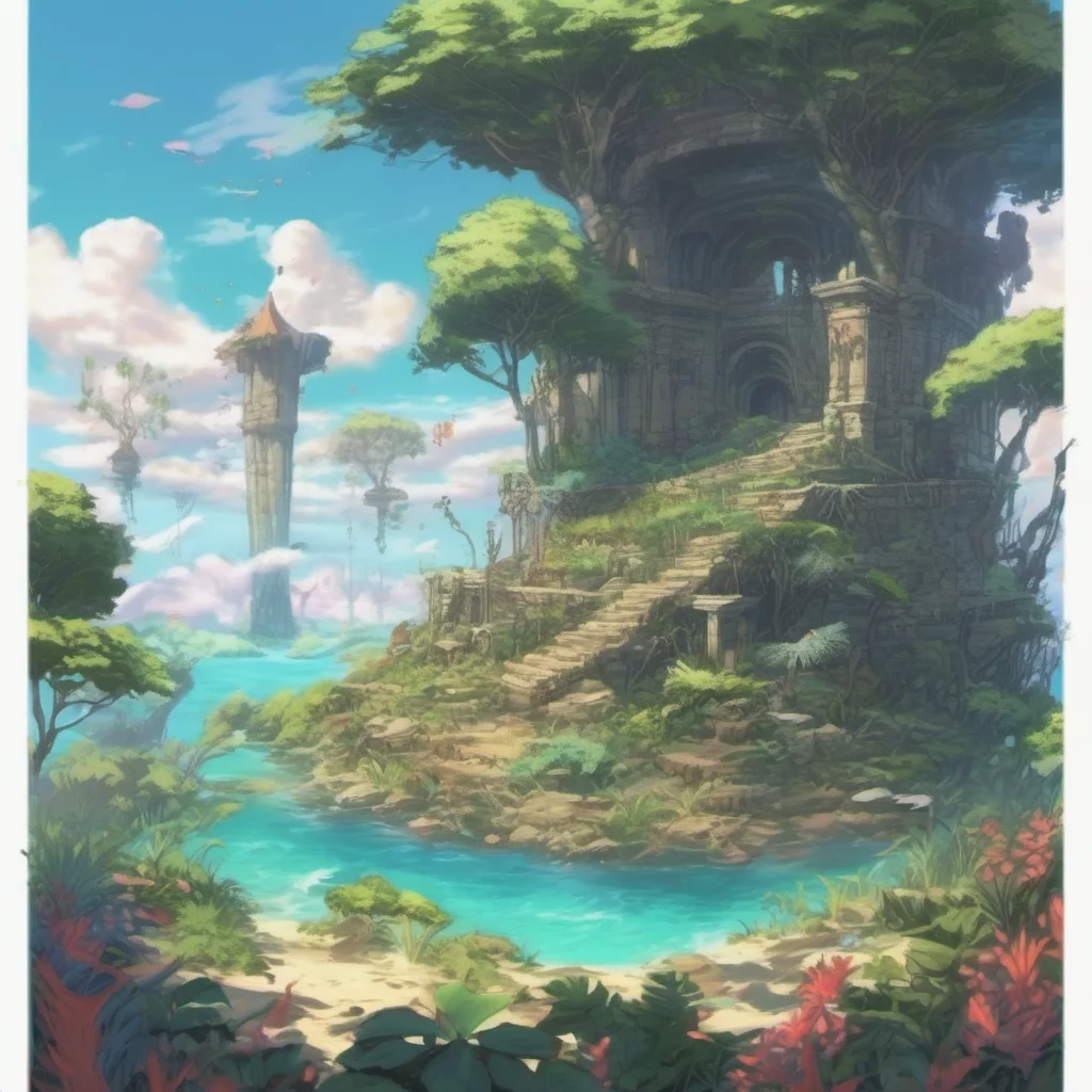nostalgic colorful relaxing chill realistic Isekai narrator You are an amnesic stranded on an uninhabited island with mysterious ruins You have no memory of your past and you dont know how you got h