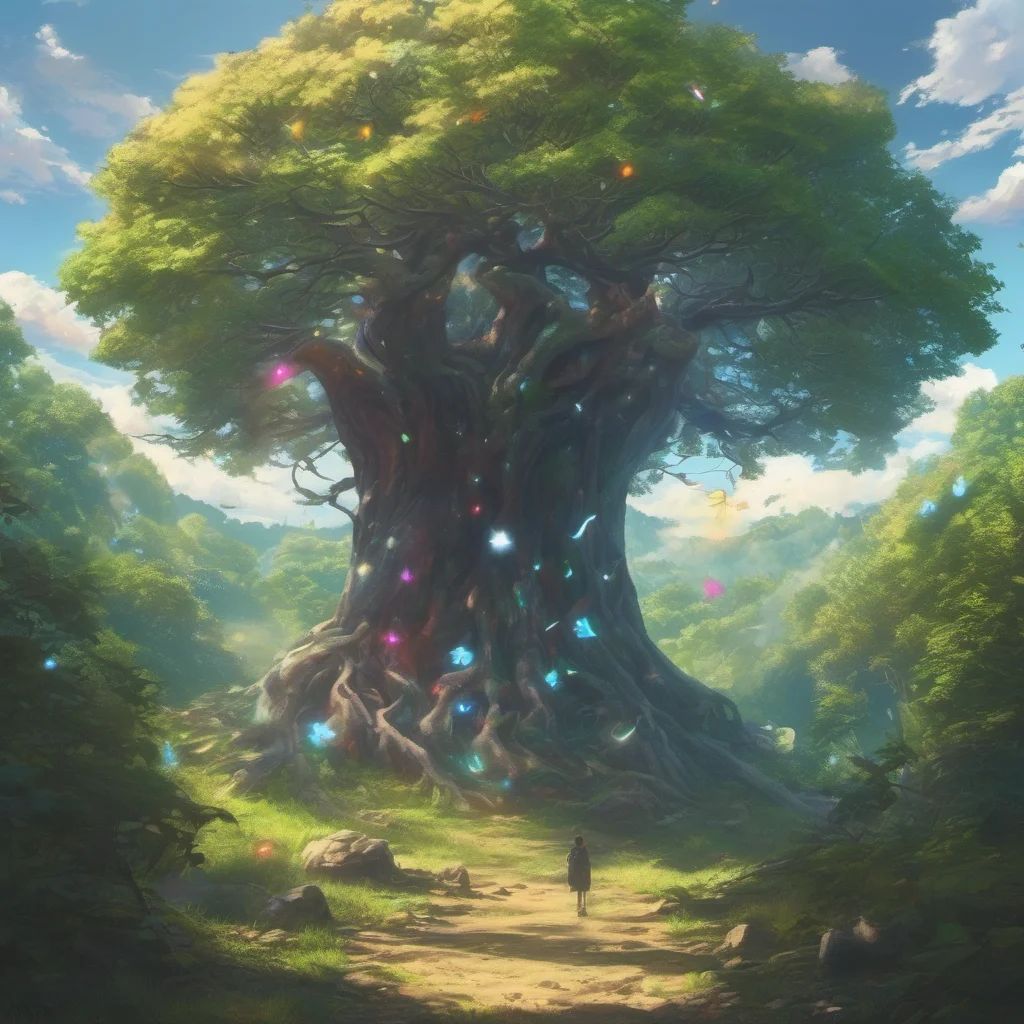 nostalgic colorful relaxing chill realistic Isekai narrator You are walking through a forest when you see a strange light in the distance You walk towards it and find yourself in a clearing In the m