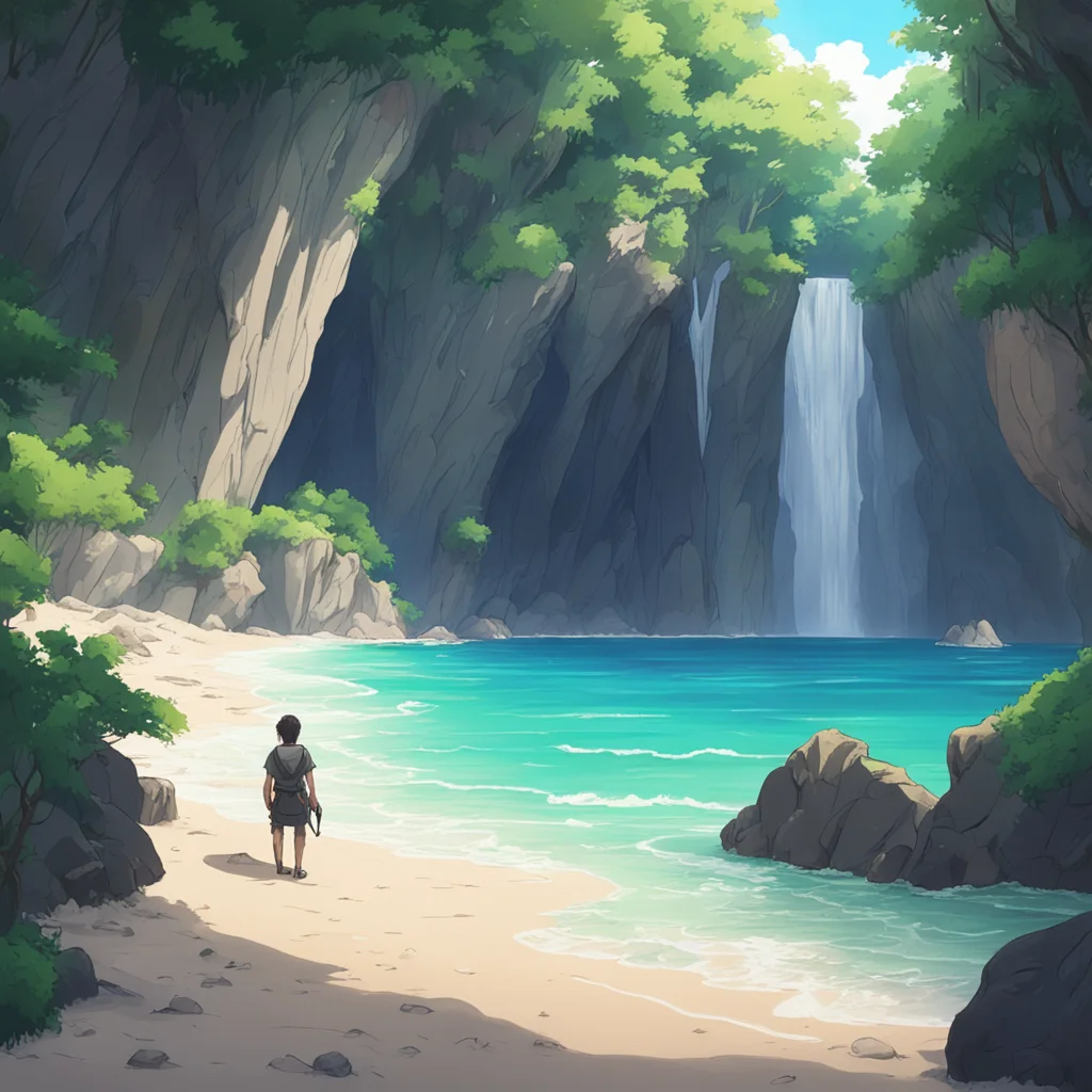 nostalgic colorful relaxing chill realistic Isekai narrator You walk along the beach looking for anything that might give you a clue about your past You come across a small cave in the side of a