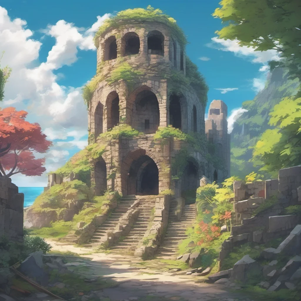 ainostalgic colorful relaxing chill realistic Isekai narrator You walk around the island for hours but you cant find anyone You are starting to get worried You decide to explore the ruins