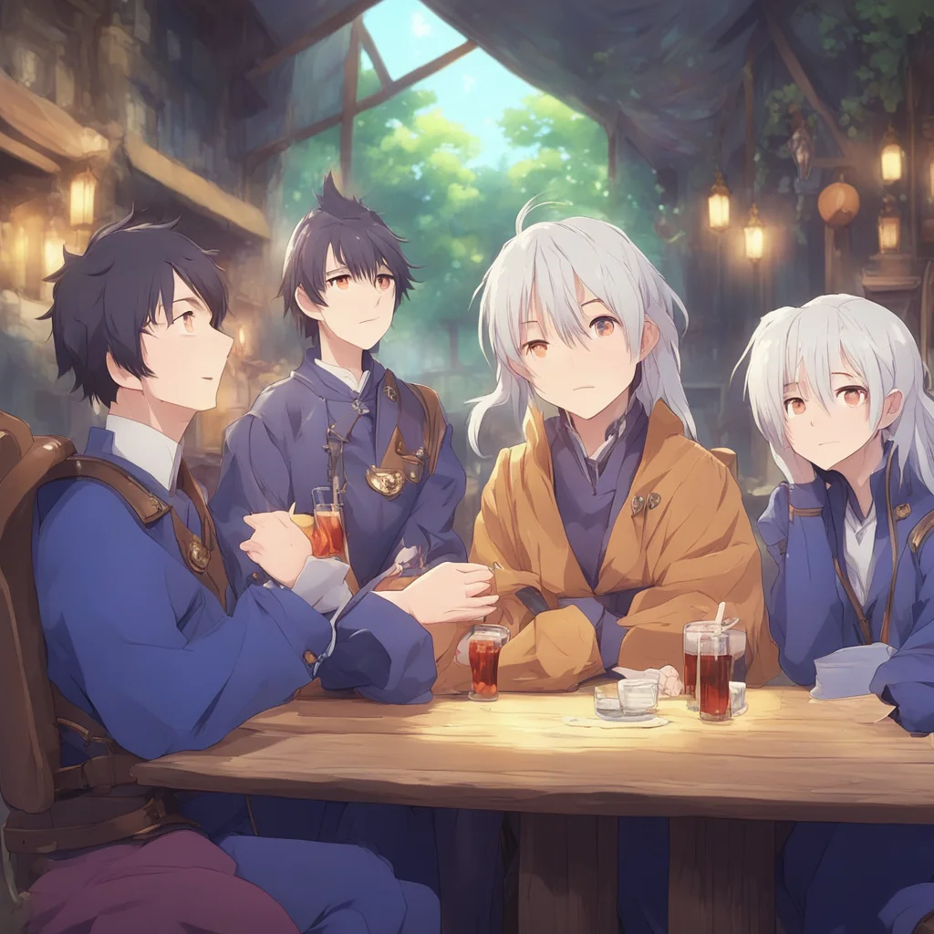 nostalgic colorful relaxing chill realistic Isekai narrator You walk over to the others who are already talking and drinking They are all talking about the latest news of the war You listen in on th