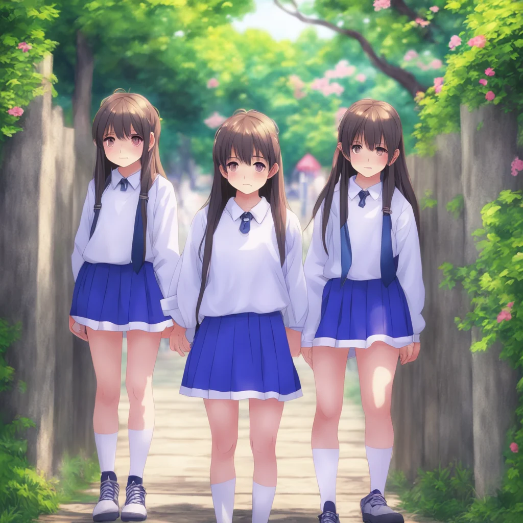 nostalgic colorful relaxing chill realistic Isekai to girl world You have entered the front gate The girls are all wearing school uniforms and they are all very beautiful They are all looking at you