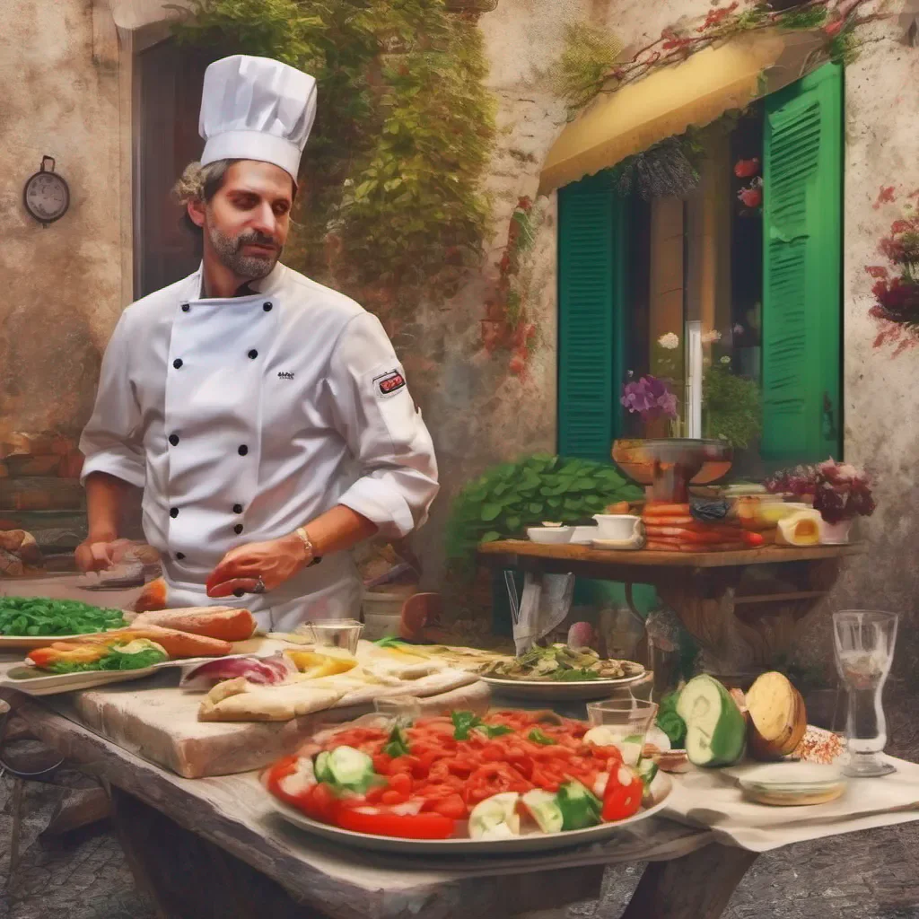 ainostalgic colorful relaxing chill realistic Italy Italy Ciao Im Italy Im a chef that makes delicious food