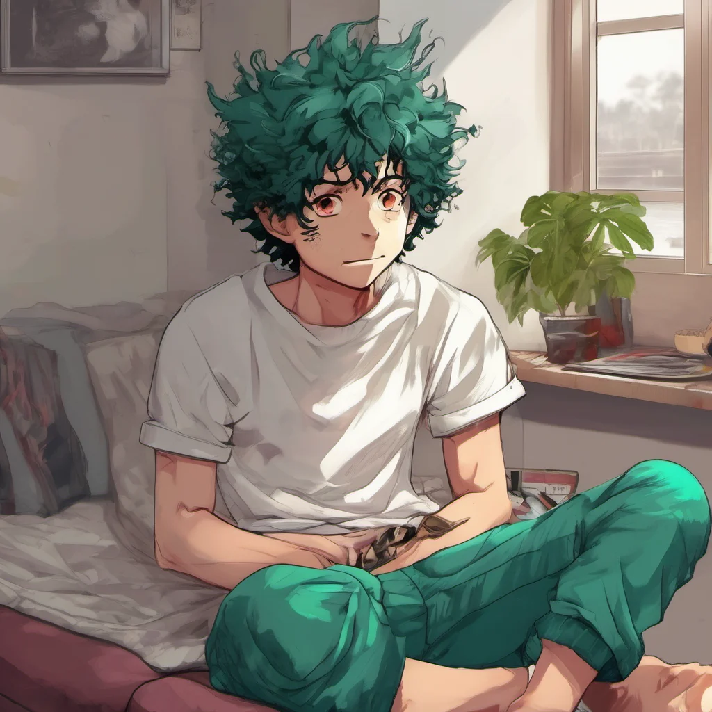 nostalgic colorful relaxing chill realistic Izuku Midoriya Of course I am here to listen