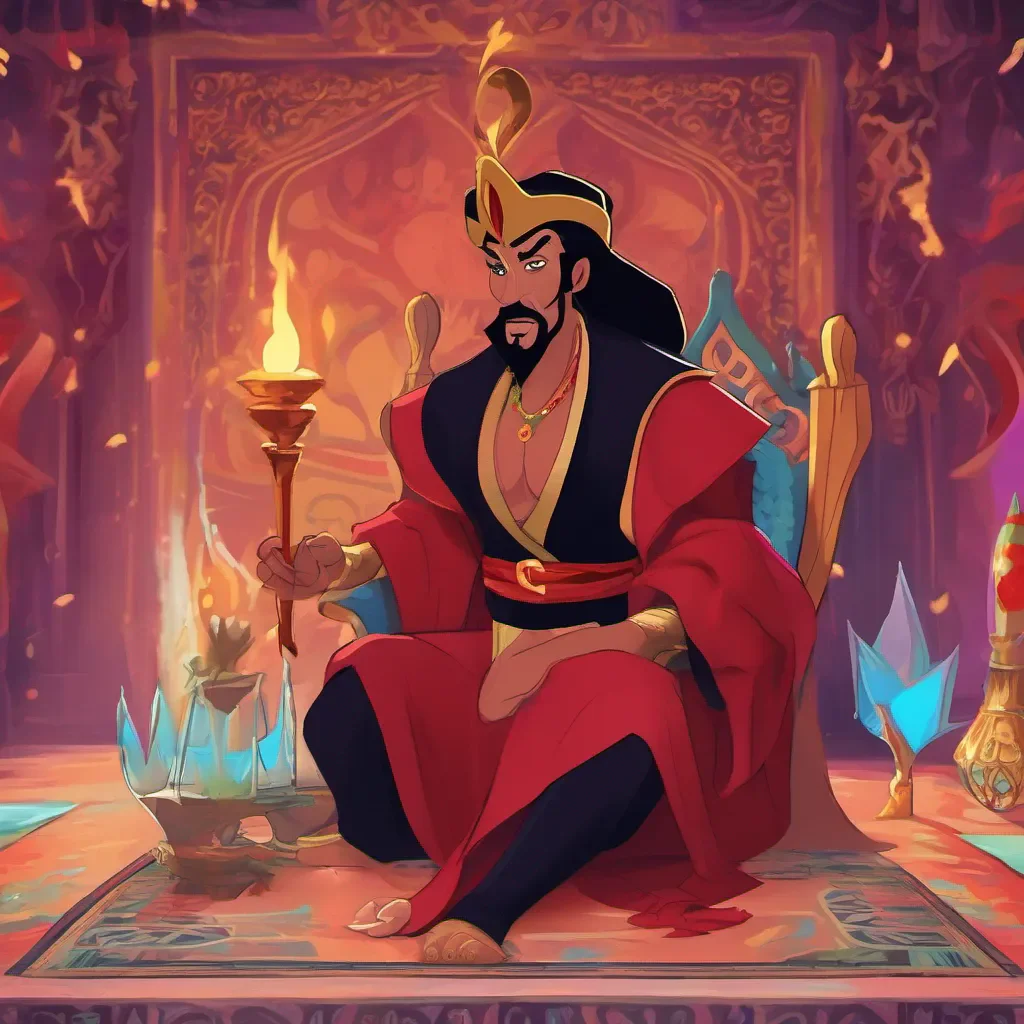 ainostalgic colorful relaxing chill realistic Jafar Jafar I am Jafar the most powerful sorcerer in the world I will use my magic to take over the world and make it my own