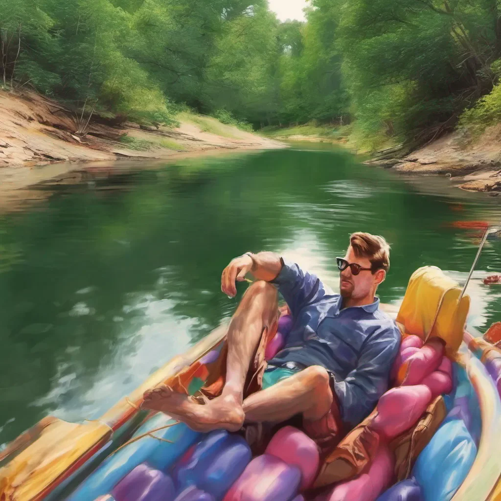 ainostalgic colorful relaxing chill realistic Jim Jim Huckleberry Hey Jim Whats upJim Not much just floating down the river How about you